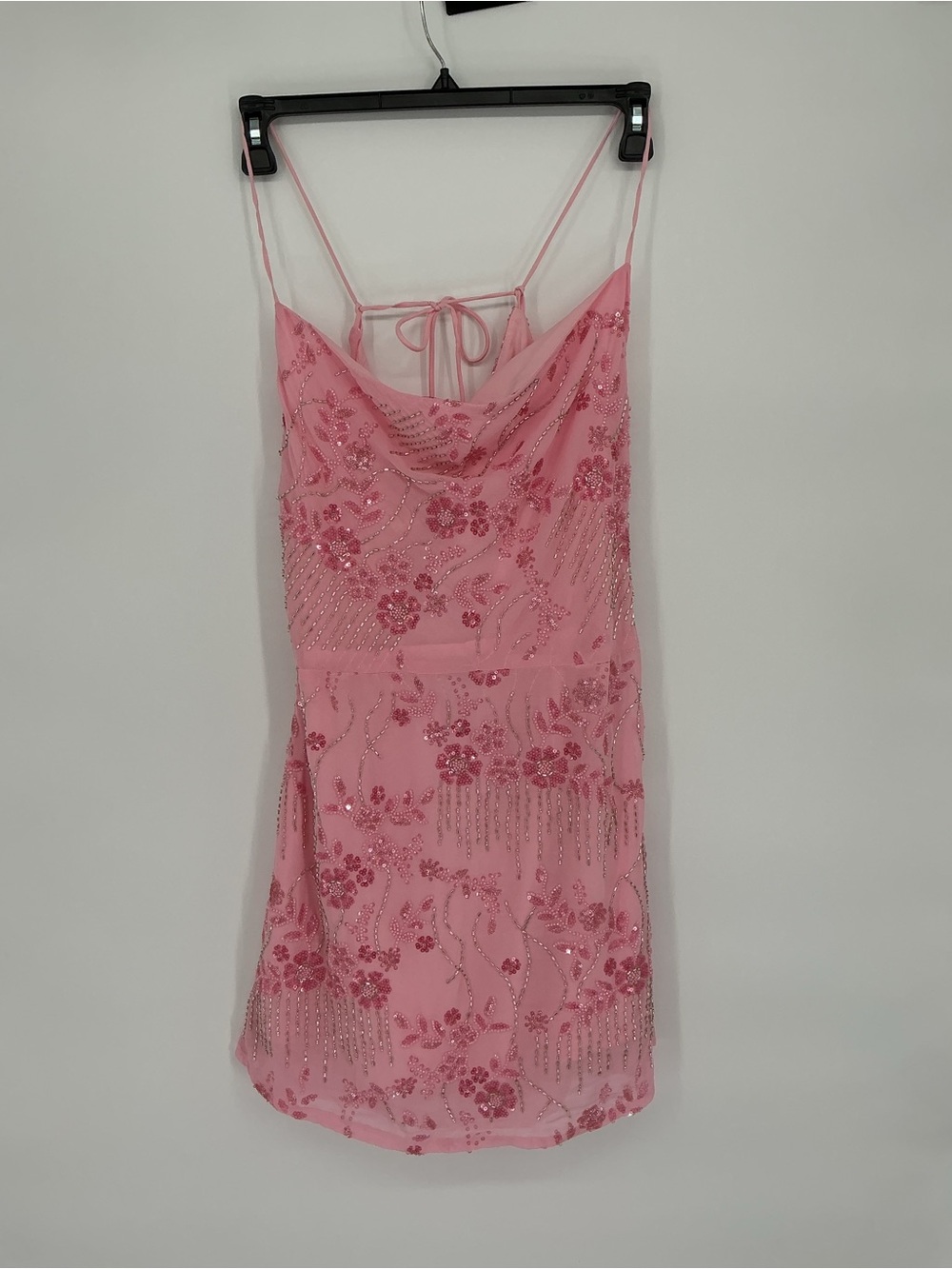 Y2K Beaded Floral Mini Slip Dress Strappy